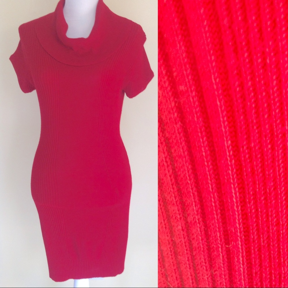 RED DRESS - APPLE CHERRY RED SWEATER DRESS